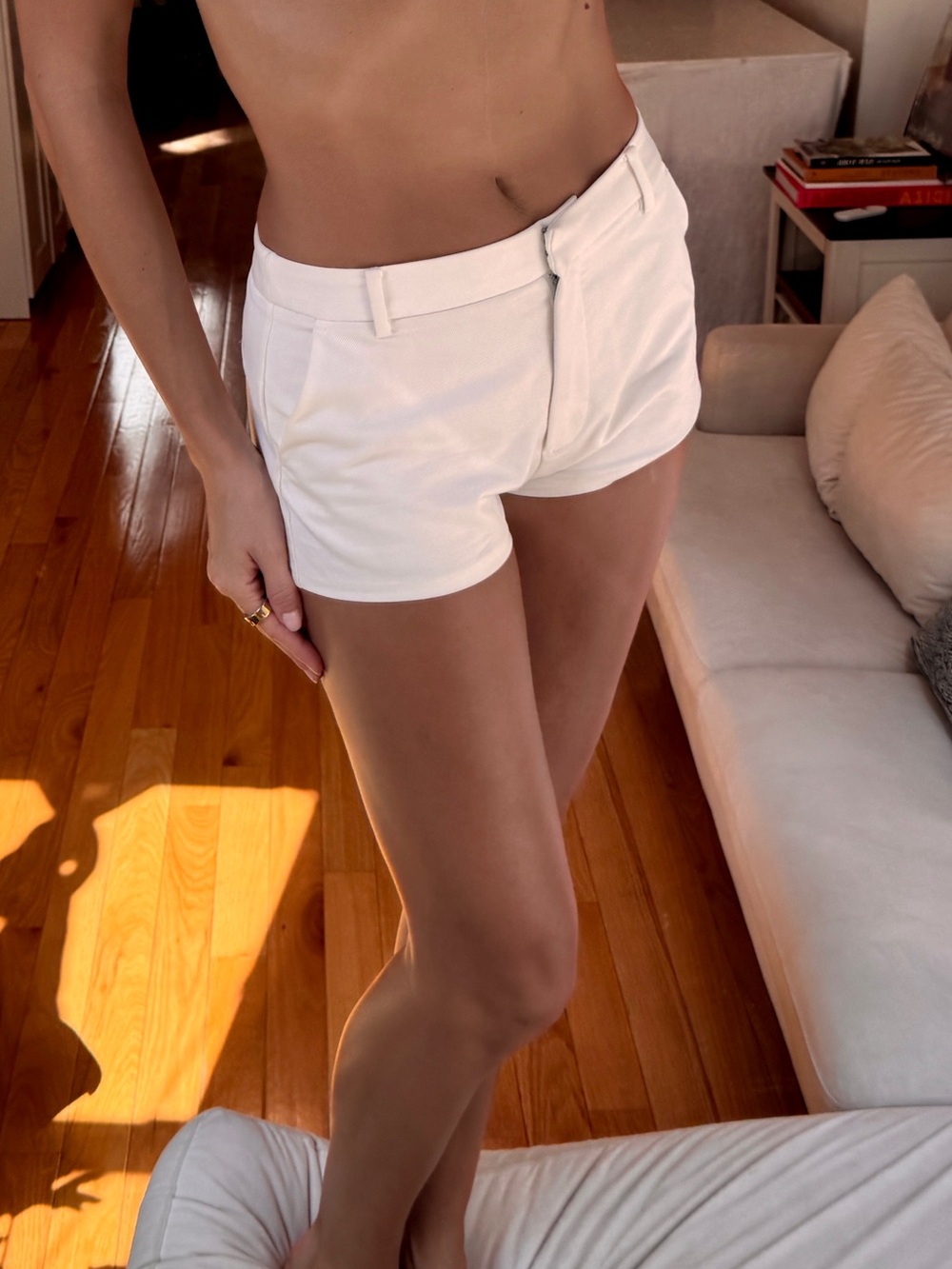 BECAUSE OF ALICE Formal Tailored Micro Shorts